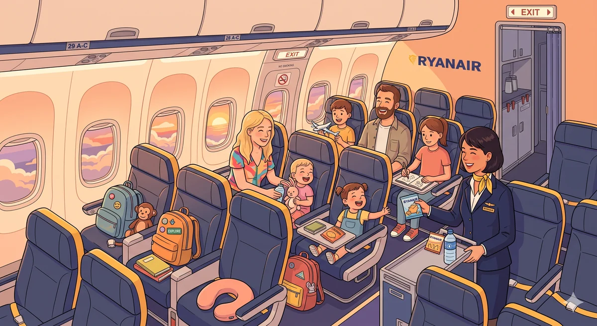 Ryanair: семейные места бесплатно, но в хвосте
